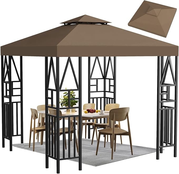 Gazebo Canopy Replacement 10x10ft Outdoor Shelter by ERFEI