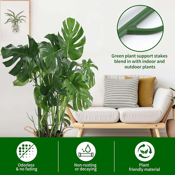 9 Pack Green Plant Support Stakes Plant Stakes - Image 4