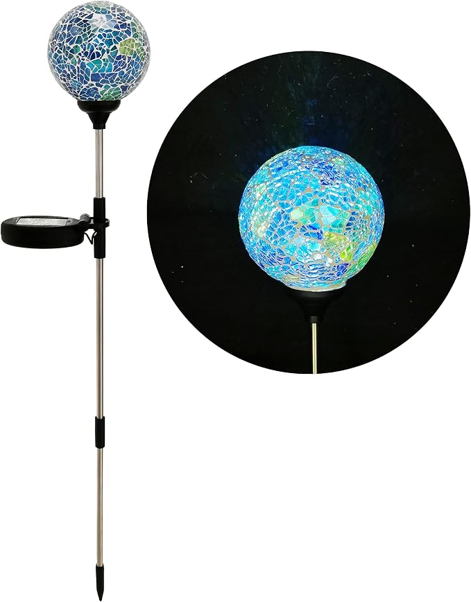 WNP Outdoor Mosaic Solar Light Stake Decor - Image 8