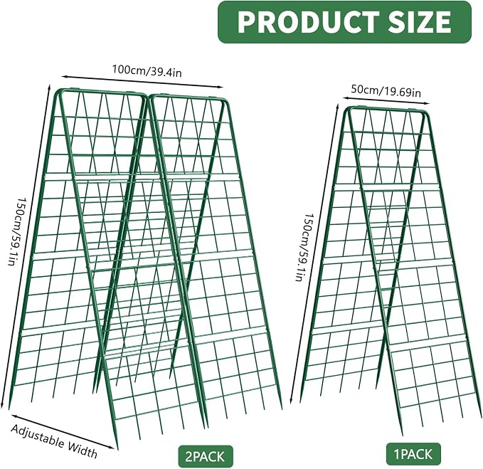 2 Pack Cucumber Trellis, Climbing Plants and Flowers - Image 7