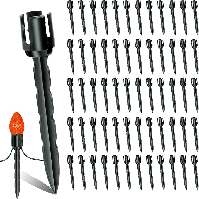 60 Pcs 5 Inch Christmas Light Stakes Universal Yard Lawn Holiday Light Stakes by Unknown