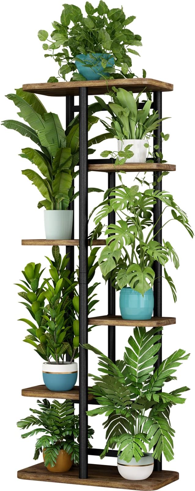 LINZINAR Plant Stand 6 Tier 7 Plant Multiple Flower Rack Holder Shelves Rack by LINZINAR
