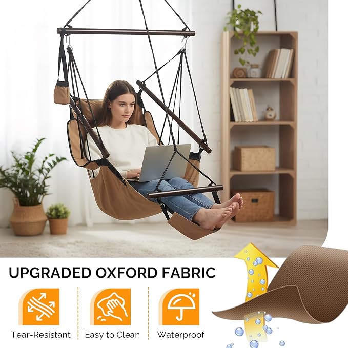 ONCLOUD Upgraded Unique Hammock Sky Chair, Air Deluxe Hanging Swing Seat - Image 3