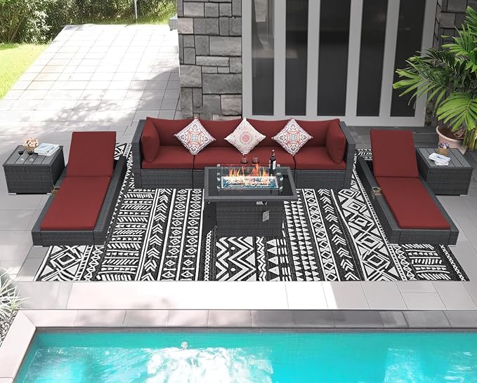 NICESOUL 9 Piece Outdoor Patio Furniture Set - Image 2