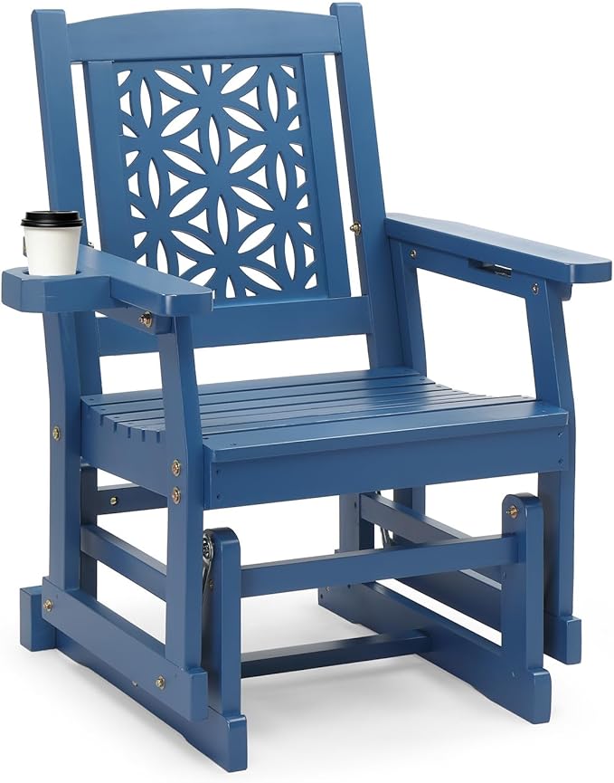 VINGLI Fir Wood Outdoor Glider by VINGLI