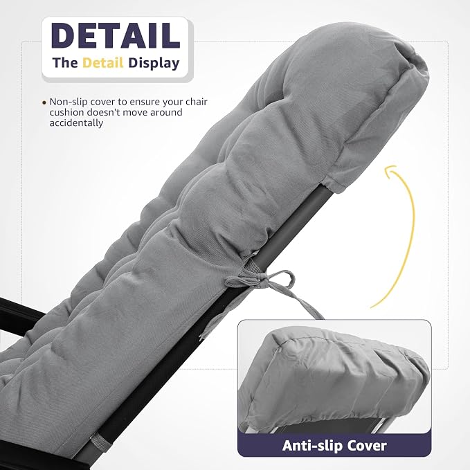 Chaise Lounge Cushions Lounge Chair Cushion Waterproof Thickened 66 x 21 x 4 - Image 5