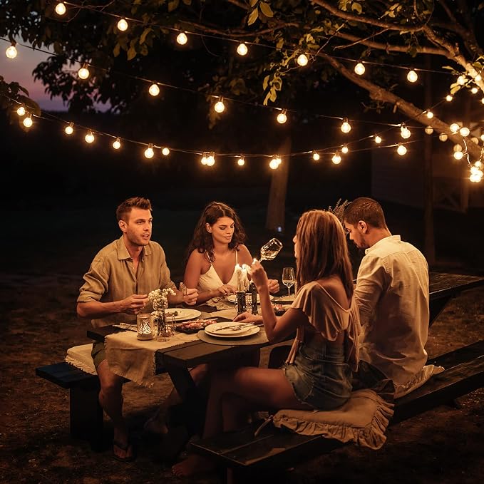 Mlambert 100Ft Outdoor String Lights, G40 Globe Patio Lights - Image 3