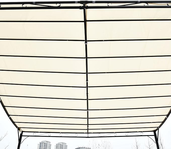 Outsunny 10' x 10' Steel Outdoor Pergola Gazebo, Patio Canopy - Image 8