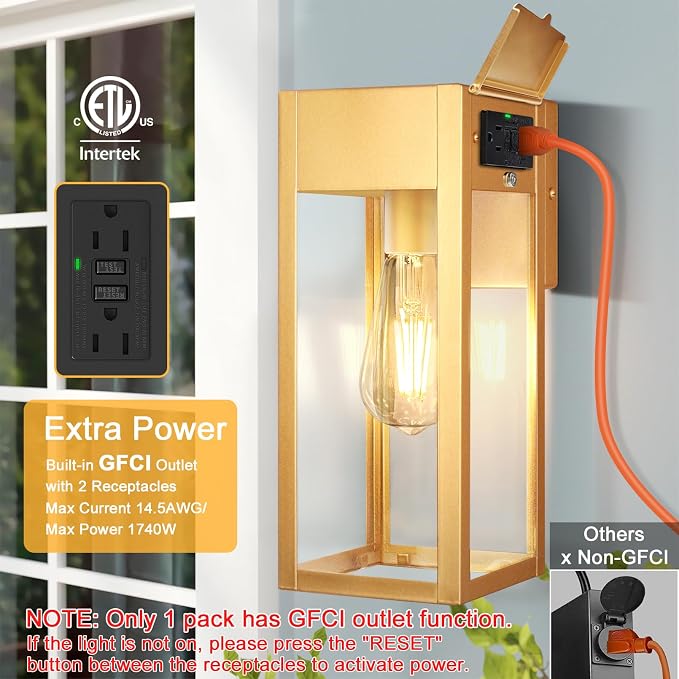 2 Pack Porch Lights Outdoor Wall Sconce, Outdoor Light - Image 2
