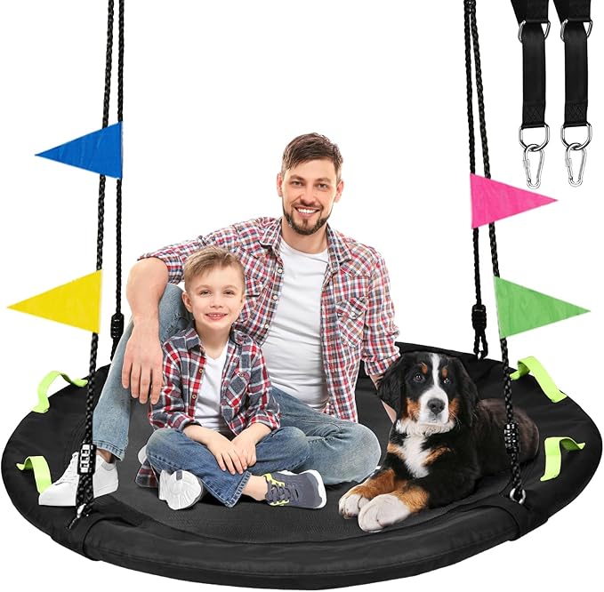 48 inch Tree Swing, Larger Saucer Flying Swing by HeyZoo