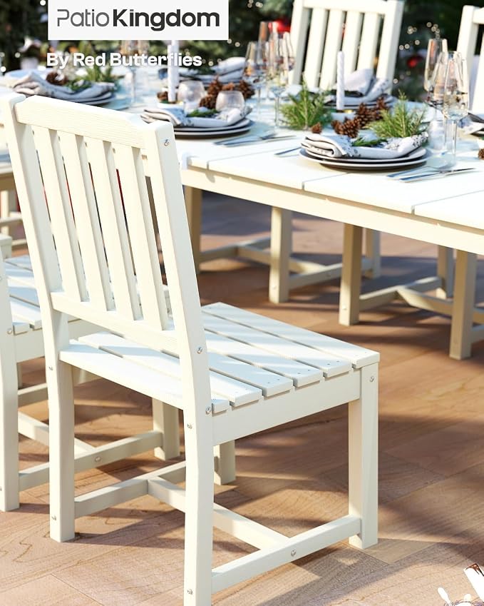 7-Piece White Outdoor Dining Set - Image 6