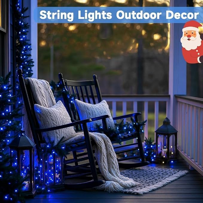 Extra-Long Solar String Lights for Outside, 4 Pack 400LED Solar Fairy Lights - Image 6
