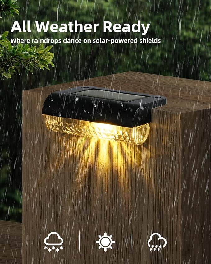 24 Pack Solar Step Lights Outdoor Stairs - Image 6