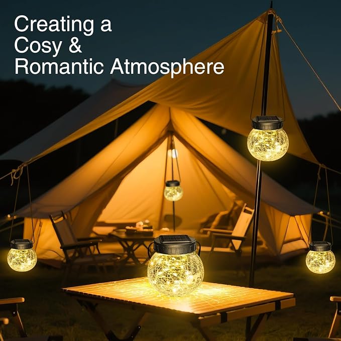 Kolpop Solar Lanterns Outdoor Waterproof 6 Pack, Hanging Solar Lights - Image 6