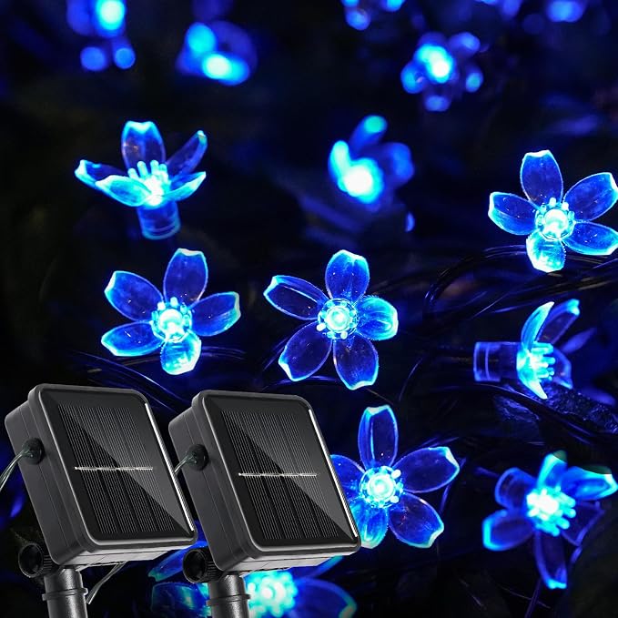 2 Pack Total 52FT 120 LED Solar String Lights Outdoor Waterproof Flower Fairy by Unknown