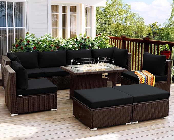 NICESOUL 9 Piece Patio Furniture Set - Image 2