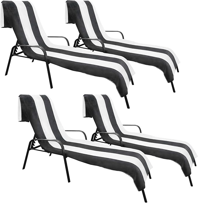 Superior Cabana Cotton Lounge Chair Cover, Outdoor Towel/Chaise Furniture Covers by SUPERIOR