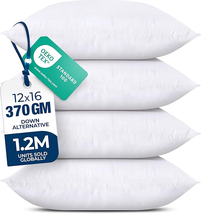 Utopia Bedding Throw Pillows – 12 x 16 Inches Down Alternative Pillows by UTOPIABEDDING