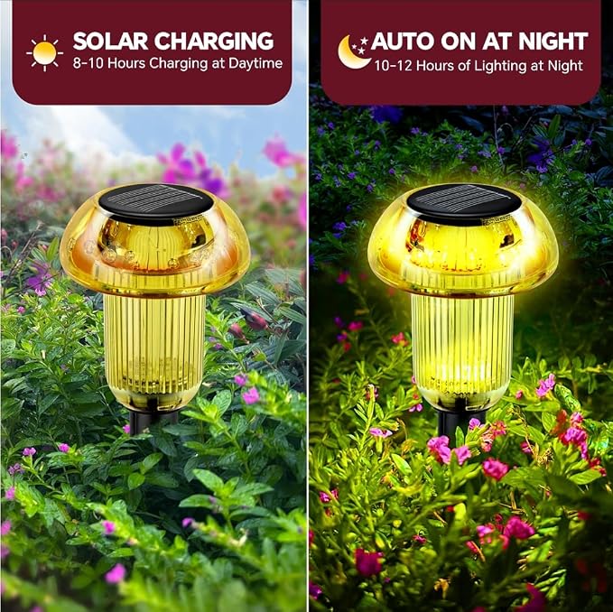 Easter Solar Pathway Lights Outdoor Decorative 4 Pack, Valentines Day Halloween - Image 3