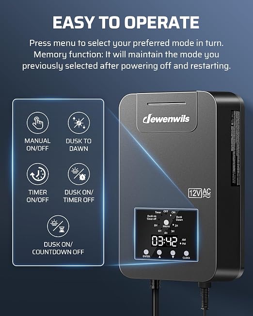 DEWENWILS 200W Low Voltage Landscape Transformer - Image 2