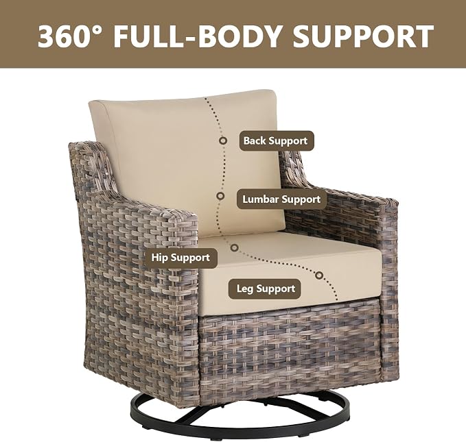 Goodgoods 25 x 25 Sunbrella Outdoor Patio Deep Seat Cushions 2-Pack, - Image 5