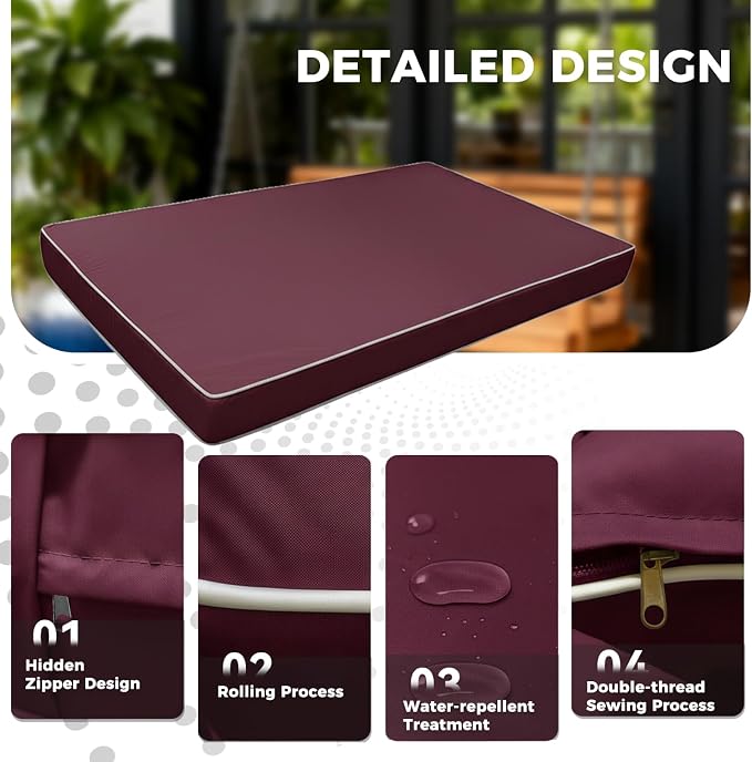 Outdoor Twin Porch Mattress Cover Waterproof, 6inch Outdoor Mattress Cover - Image 2