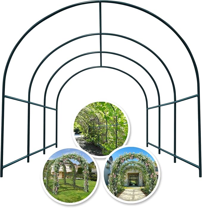 YardGrow Large Garden Support Arch Frame Climbing Plant Arch Arbor by YardGrow