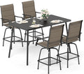 Sophia & William Outdoor Bar Set, Patio Bar Table and Chairs Set, Bar Height by SophiaWilliam