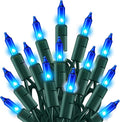 TW SHINE Blue Christmas Lights, 20FT 100 Count Incandescent Christmas Mini Tree by TWSHINE