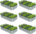 6-Pack Galvanized Raised Garden Bed 8x4x1.5 | 10x2x1.5 ft, Modular Raised by Annoell