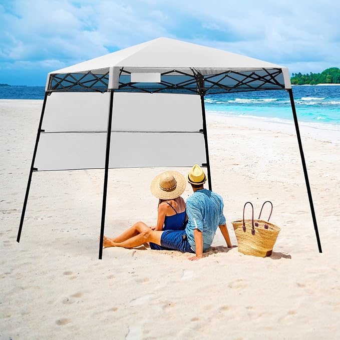Fireflowery 7’ x 7’ Pop Up Canopy Tent, Portable Shelter Canopy w/Backpack - Image 2