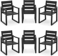 HDPS Outdoor Dining Chairs Set of 6, Patio Dining Chairs by COZYMAN