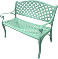 Oakland Living Outdoor Aluminum Modern Seafoam Green Patio Bench Loveseat by Oakland+Living