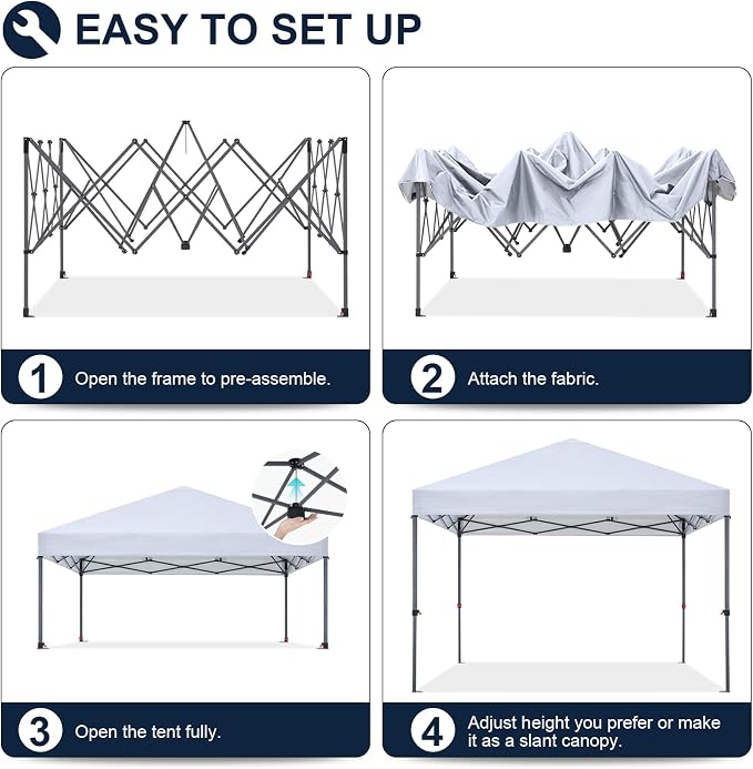 COOSHADE Durable Easy Pop Up Canopy Tent 10x10Ft, - Image 3