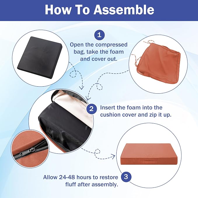 Patio Chair Cushions, Waterproof Outdoor Cushions - Image 8