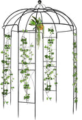 VINGLI Metal Garden Arbor Birdcage Shape, Outdoor Frame Trellis by VINGLI
