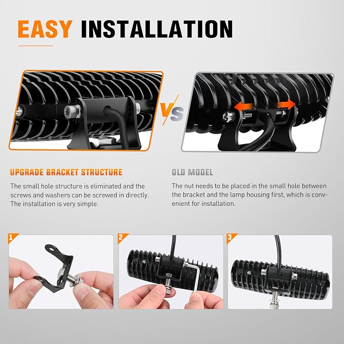 Nilight 6 Inch Blue LED Light Pods 2 PCS 60W Flood Spot Combo Beam Off Road - Image 7