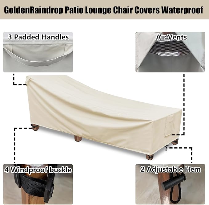 Chaise Lounge Cover Outdoor Waterproof - Image 5
