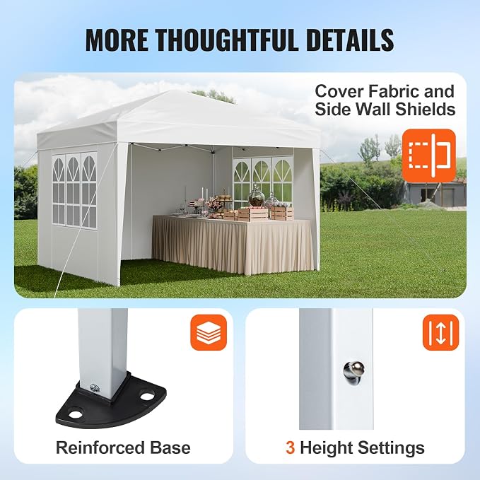 VEVOR Pop Up Canopy, 10 x 10 FT Instant Canopy Portable Gazebo - Image 6