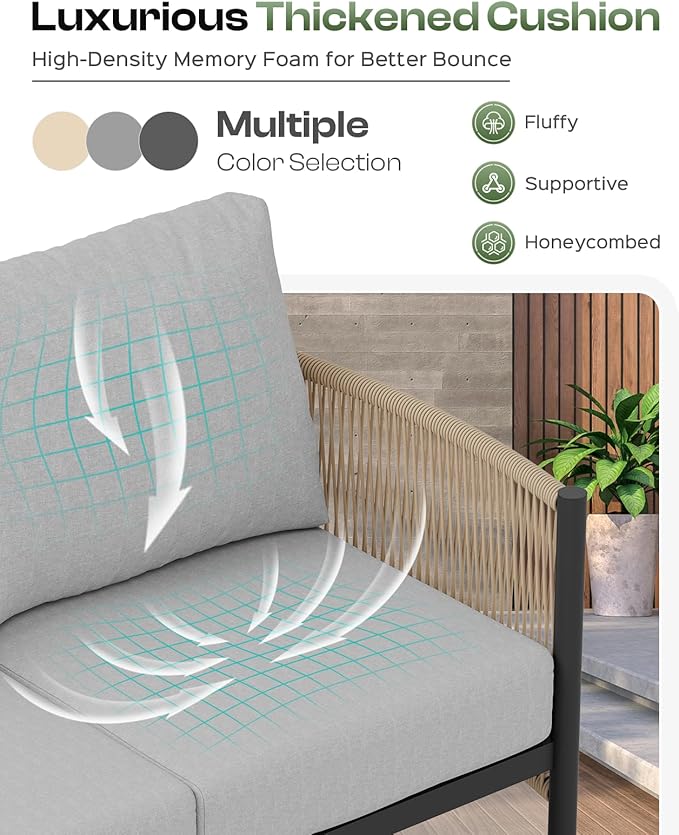 Aluminum Outdoor Patio Furniture Set - Image 5