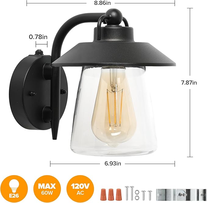 LUTEC Dusk to Dawn Outdoor Indoor Exterior Light Fixture, Farmhouse Barn Wall - Image 6