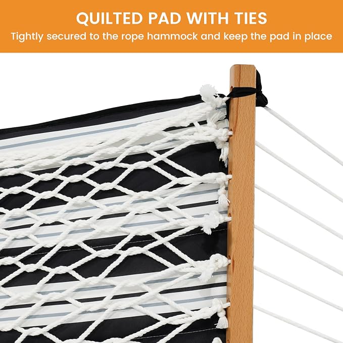 Lazy Daze Hammocks 2 Person Hammock Pad and Pillow Set, Double Polyester - Image 3