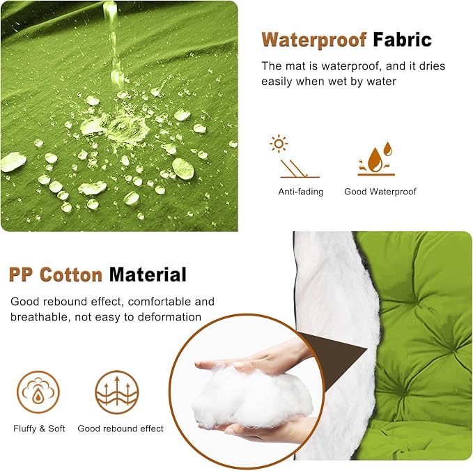 2-3 Seat Swing Replacement Cushion, Outdoor Bench Cushions - Image 3
