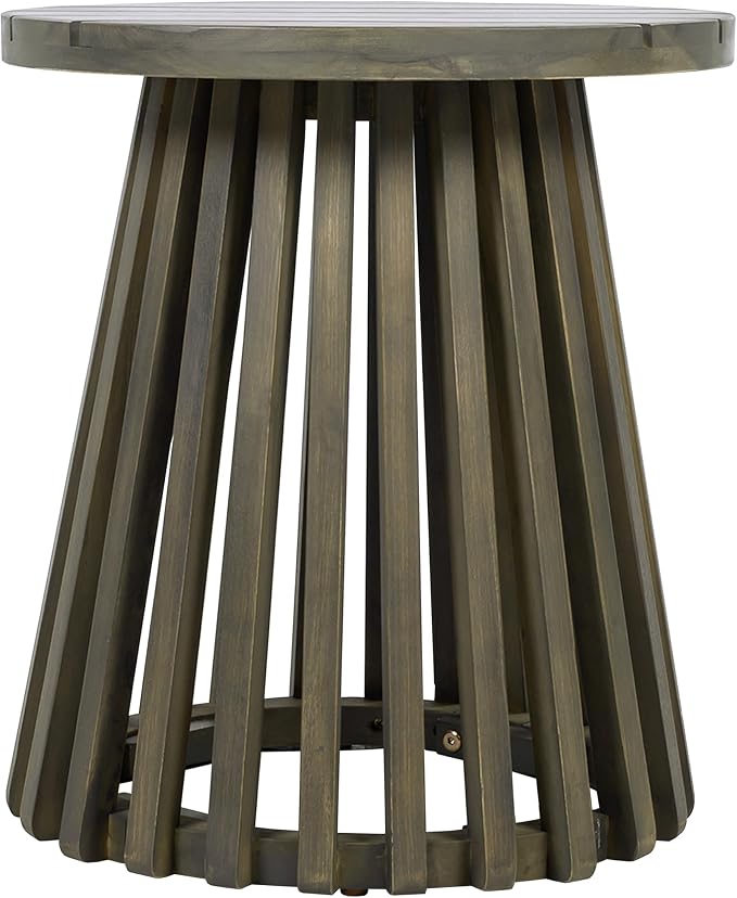 Christopher Knight Home Taki Acacia Wood Patio Coffee Table, Round Table - Image 7