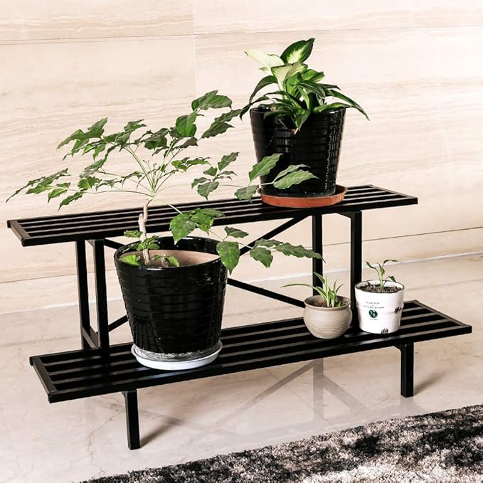 Zhongma 2 Tier Sturdy Metal Plant Stand Heavy Duty Plant Holder - Image 5