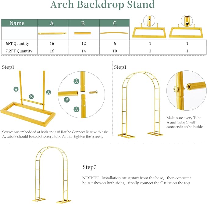 WellSign Balloon Arch Stand 7.2FTx4.3FT, Garden Arch Trellis - Image 8