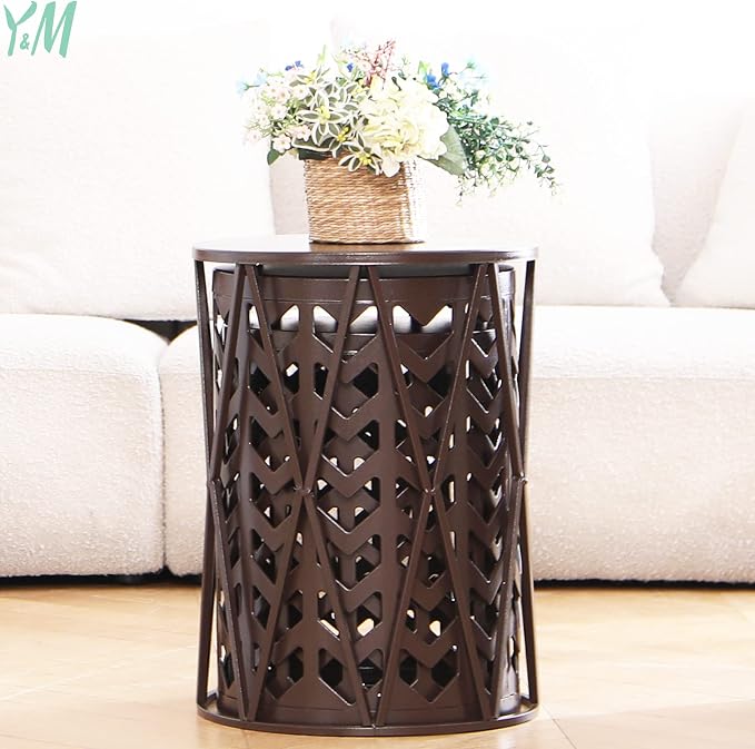 Y&M Set of 3 Round Heavy-Duty Side Table End Table, Coffee Table - Image 7