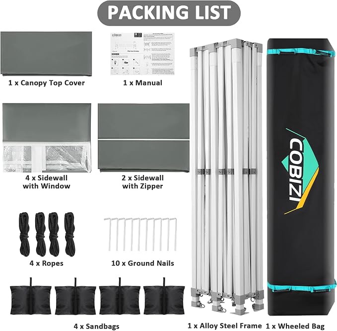 COBIZI 13x26 Pop Up Canopy - Image 5