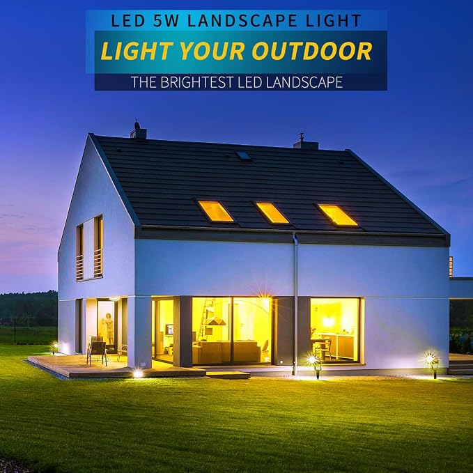 LED Landscape Lights, 5W 120V AC Outdoor Pathway Garden Yard Spotlight - Image 7