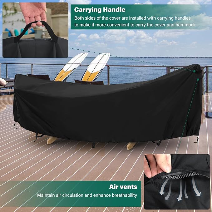 AKEfit Hammock Cover, 400D Upgraded Waterproof Hammock Cover - Image 4